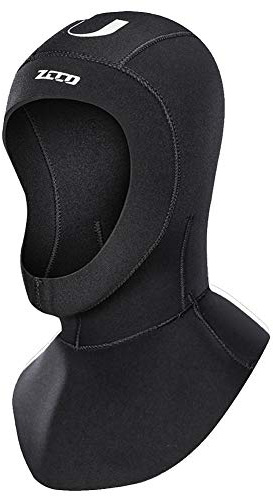 Cappuccio per muta in neoprene da 3 mm e 5 mm, per uomini, donne e ragazzi, cappuccio termico per kayak, snorkeling, nuoto, vela, canoa, sport acquatici (5 mm, nero, M)