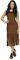 shoperama Damen Basic Fransen Kleid Braun Indianerin Cowgirl Hippie Western 60er 70er Jahre, Größe:S/M