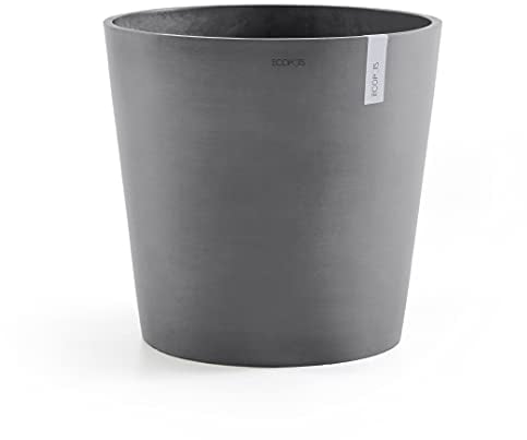 ECOPOTS Amsterdam Kollektion - Runde Blumentöpfe aus recyceltem Kunststoff, Nachhaltig & Zeitlos, Perfekt für Sukkulenten & Kräuter, UV- & Frostbeständig