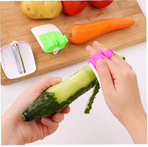 Bongles Kitchen Finger Held Peeler Easy Hold Vegetable Fruit Slicer Tool Helper Fruit Vegetable Tools (random Color)