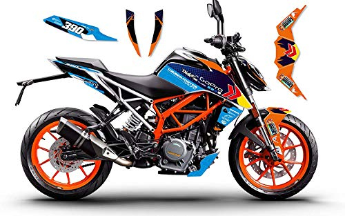 race-styles Aufkleber HIGHGLOSS kompatibel mit KTM Duke 125/390-2017-2019 | blueDecals Graphics (Duke 390)