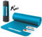 Muawo Premium Sportmatte und Fitnessmatte, perfekt als Yogamatte, Gymnastikmatte, Trainingsmatte | rutschfest | extra-dick & extra-lang | 190 cm Länge x 60 cm Breite x 1,5 cm Dicke (Hellblau)