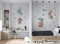 Wandtattoo Hasen I Wolken Luftballon Sterne Drachen Schirm Kinderbilder Junge Kinderzimmer Mädchen Aufkleber Osomhome os2406 (146x123cm)