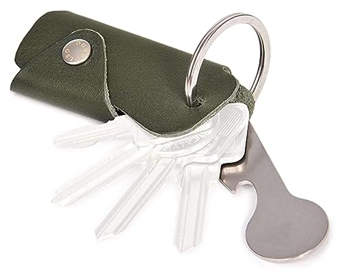 DONBOLSO® Colt I Schlüsseletui aus Leder für 1-6 Schlüssel für Damen und Herren (Nappa Oliv)
