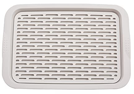 JK Home Escurridor de platos de plástico de doble capa para frutas y verduras Escurridor de platos con bandeja de goteo