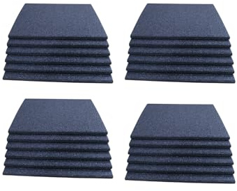 24x Fallschutzmatten 50x50x4cm Schwarz Gummi Pool Schaukel Spielturm Platten Kinder