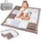 Krabbeldecke Spielmatte Krabbelmatte für Baby Kinder - Babies Patchworkdecke Bodenmatte Spieldecke Play Mat für Kinderzimmer und Laufgitter Oeko-Tex 120x120 cm