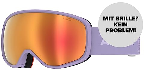 ATOMIC REVENT HD Skibrille - Lavender - Skibrillen mit kontrastreichen Farben - Hochwertig verspiegelte Snowboardbrille - Brille mit Live Fit Rahmen - Skibrille mit Doppelscheibe