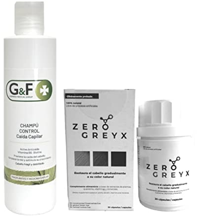 Anti graue haare. Shampoo gegen Haarausfall + Kapseln gegen Haarausfall. Antialterung. Planen Sie „Anti-Haarausfall“. Behandlung 30/60 Tage. Stoppt Haarausfall und stimuliert dessen Wachstum.