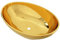 Tidyard Lavabo Ovale Lavabo en Céramique Vasque à Poser Salle de Bain Lavabo de Toilette Lave-Mains de Salle de Bain 40 x 33 x 13,5 cm Doré