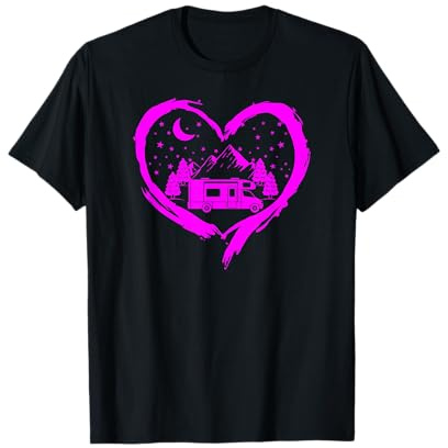 Women's and Men's Heart Camping Motorhome Motorhome T-Shirt