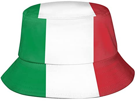 Mode Lustige Italien Italienische Flagge Druck Eimer Hut Sonnenkappe Packbare Outdoor Fischer Reise Wandern Strand Hut