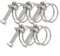 Lot de 5 colliers de serrage à double fil réglables en acier inoxydable 201 pour étang de 36 à 40 mm