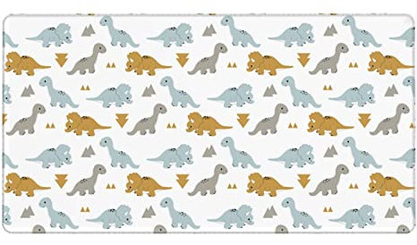Funny Dinosaurs Large Mouse Pad Gaming Mousepad XXL 15.8×29.5 in Non-Slip Rubber Base Desk Mats on Top of Desks Mouse Pads for Wireless Mouse Computer Desks Accessories