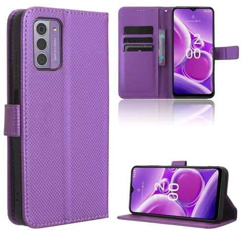 TIANYUE Handyhülle für Nokia G42 5G Hülle, Schutzhülle Handy Lederhülle PU Leder Hülle mit [Kartenfach] [Magnetverschluss] Cover Kompatibel für Nokia G42 5G, Violett