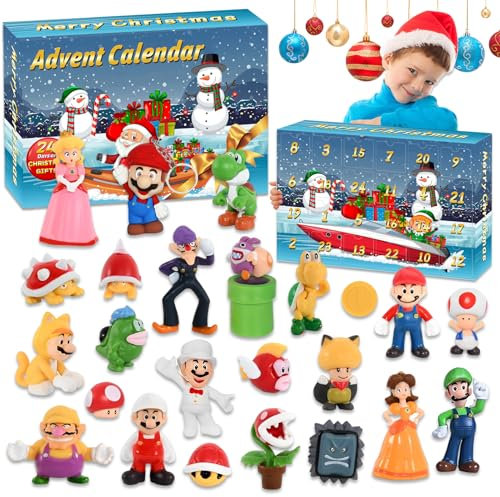 Adventskalender Bros 2025,Erwachsene Bro Adventskalender mit 24 Mini-Bros-Figuren,Sammlerstücke Kuchendekorationen Nur für Erwachsene,Nicht geeignet für Kinder unter 14 Jahren