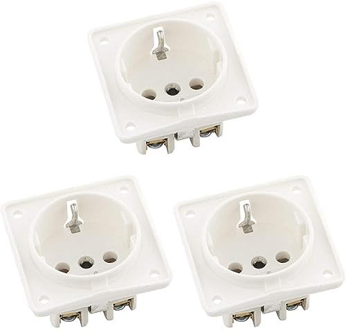 Berker 941852502 Integro Steckdose Schuko weiß matt lose (Packung mit 3)
