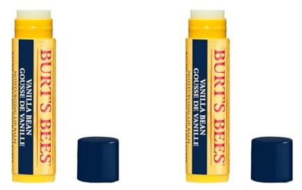 Burt's Bees 100% Natürlicher, feuchtigkeitsspendender Lippenbalsam mit Vanille - 1 Stift (Packung mit 2)