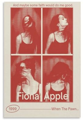 SECOLI Fiona Apple Vintage Musik Leinwand Poster High Definition Druck für Home Office Wall Art Deco 40 x 60 cm