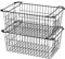 SANNO Chest Freezer Organizer Bins Stackable Wire Baskets For Pantry Storage and Organization Pantry Storage Bins With Handles Sturdy Metal 15.7in