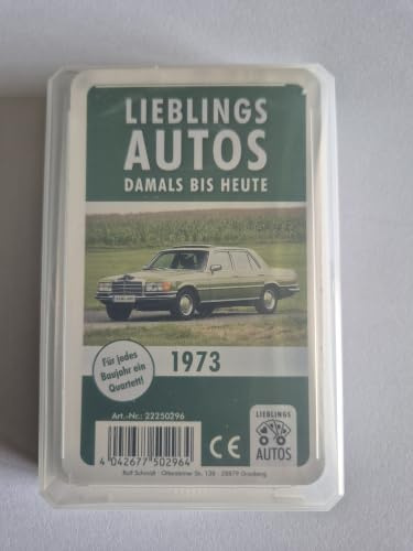 Lieblings Autos Auto Quartett 1973 Baujahr Geburtsjahr 53. Geburtstag Geschenk Spielkarten Neu
