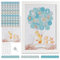 CPROSP Gästebild Babyparty Bilderrahmen aus Holz, Gästebuch Blau zum Aufhängen oder Aufstellen, Erinnerungsgeschenk für Geburtstag