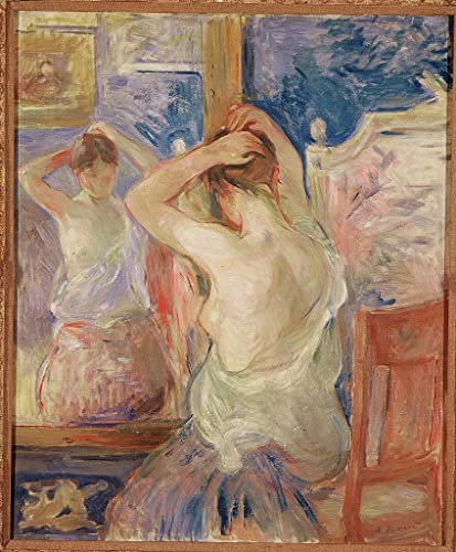 HCOTZHPY Reproduktion Leinwanddruck Und Poster Wandkunst Bild Vor der psyche von berthe Morisot Moderne Kunstdrucke für Wohnkultur 60x90cm