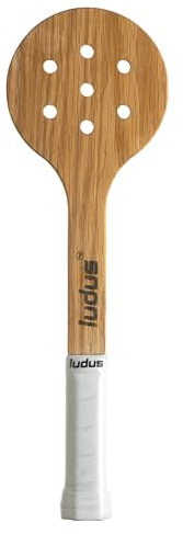 Ludus™ Racchetta di Legno Padel + Porata Racchetta, Pala per migliorare l'allenamento nel padel, Pala+ Sacca per Controllo e colpire nel Punto Dolce 1 pz (Racchetta Padel di Legno)