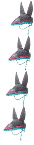 BESPORTBLE 4 Stück Pferdemaske Ohrhaube Pferdefliegenhaube Pferdefliegenmaske Pferdefliegenschleier Sicherheitsbremsenmasken pferdemütze Horse mask gestrickte Mütze Pferdedecke Polyester