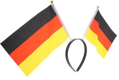 NULYLU Deutschland Flaggen Haarband Stirnband Mit Deutscher Flagge Leichtes Fan Kopfschmuck Für Fußballfans Party Und Fußball Events