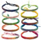 MeoZynxadril 10 Stück Böhmische Gewebte Freundschaftsarmband, Handgefertigt Freundschaftsbänder, Verstellbar Freundschaftsarmbänder, Gewebte Armbänder, für Valentinstag, Geburtstag, Jubiläum