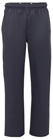 nisbets limited Whites Vegas Chefs Trousers Charcoal - Size XL | Elasticated waistband provides all-day comfort in busy commercial kitchens, complete with practical pockets.