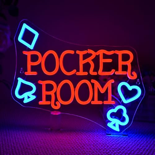 Wanxing Pocrer Room Neon Schild,Wand Spiel Led Schild,Neon Sign für Spielzone Party Zimmer Deko Shop Zuhause Wanddekoration Bar Restaurant Club Geschäftlich Party