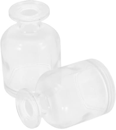 GARVALON 2pcs Glass Aromatherapy Diffuser Bottles Glass Small Diffuser Bottles Small Empty Essential Oil Containers Household Desktop Fragrance Diffuser Glass Bottles (100ml)