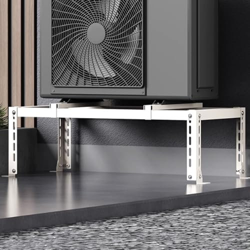 Klimaanlage Ständer, Bodenkonsole Dämpfungssockel für Klimaanlage Und Wärmepumpe, Einstellbare Größe, Geräuschreduzierungsdesign, Edelstahlmaterial, Tragfähigkeit 250 KG