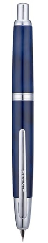 Jinhao 10 Press Füllfederhalter mit Box, Gletscher Blau einziehbare extra feine Feder mit Tintenkonverter-Set (Silber Clip)