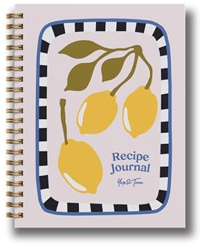Yop & Tom Recipe Journal (A5) - Write Your own Recipe Book (Lemons)