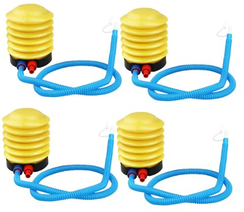 ULTECHNOVO Pompa a Pedale per Gonfiabili 4 Pezzi Tubo Aria Flessibile in Plastica per Giochi e Palle Yoga Prodotti Gonfiabili Pratici e Portatili