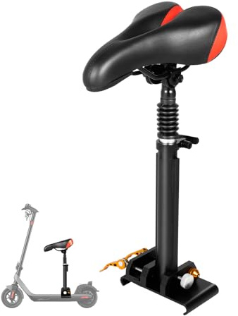 TONFEION Universell E-Scooter Sitz für Xiaomi M365 Pros, Tragbar PU Elektroroller Sitz bis 100kg, Höhenverstellbar 45-65cm, 16x25x65cm