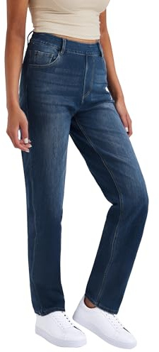 LaiEr Damen hohe Stretch Yoga Jeans,Skinny und Hüfte Heben Pull on Sweatpants,Weiche und Bequeme Slight Bootcut Hose für Sport und Fitness Workout,Fashionable und Casual Match.(NavyBlue‌XXL)