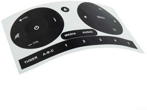 Radio Button Repair Decals Stickers for Fiat 500 2011-2016 to Replace Worn or Peeling Stereo Buttons