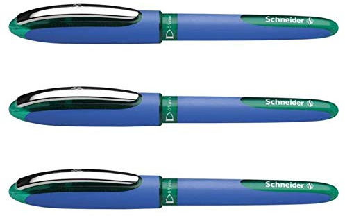SCHNEIDER Tintenroller One Hybrid C, konische Spitze 05, grün, 3 Stück