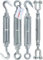Seilwerk STANKE 1x M8 Tensor Grillete-grillete de acero galvanizado 110 mm, Tensor para cuerdas de acero