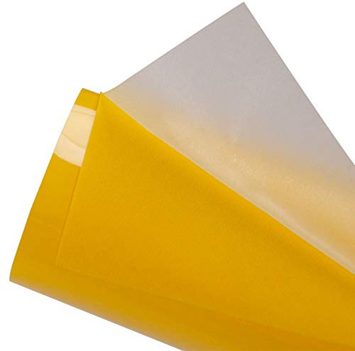 HOHOFILM Yellow Flock Heat Transfer Vinyl Flocked HTV Vinyl Sheets 50cmx30cm Iron on for Tshirt Garment