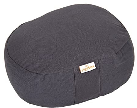 Yogabox Yogilino® Reise Meditationskissen mini oval BASIC, grau