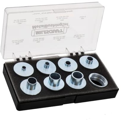 Milescraft 1228 Metallbuchsen-Set, 11-teilig, Oberfräsen-Schablonenführungs-Set, passend für Porter Cable Style Router Subbases - Universal