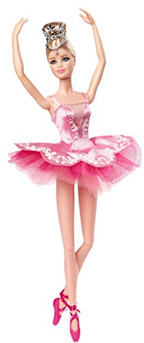 Barbie Signature poupée de Collection Danseuse Étoile Blonde en Tutu Rose avec Ballerines et diadème, Jouet Collector, GHT41, Multicolore
