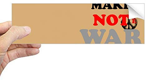 DIYthinker Make Sense Not War Love Peace World Rechteck Bumper Sticker Notebook Window Decal