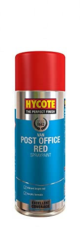 Hycote XUK481 Post Office Van Red Spray Paint Aerosol Auto Car All-Purpose 400ml (1 Pack)