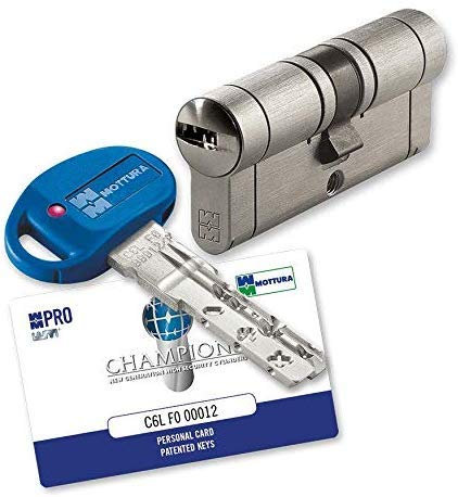 CILINDRO DI SICUREZZA MOTTURA CHAMPIONS PRO mm.77 3CHIAVI +1CHIAVE CANTIERE CP4D314601S2